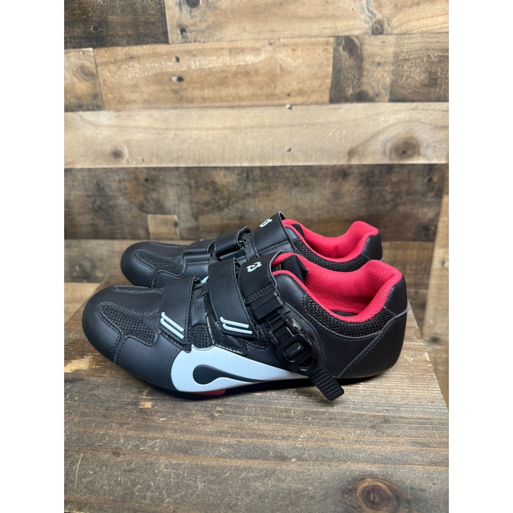 Peloton Cycling Shoes Black Red Size 42 Indoor Bike Shoes with Cleats PLTN-01